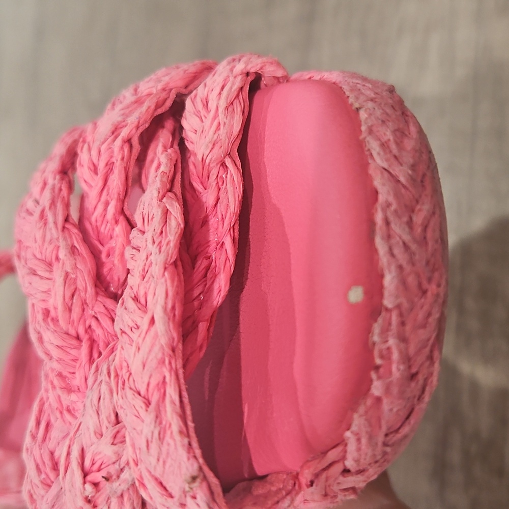 Zara Kids Pink Braided Sandals size 25 - Picture 8 of 11
